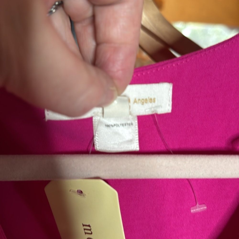 NWT Monteau Fuchsia Pink Flutter Sleeve Dress Siz… - image 3